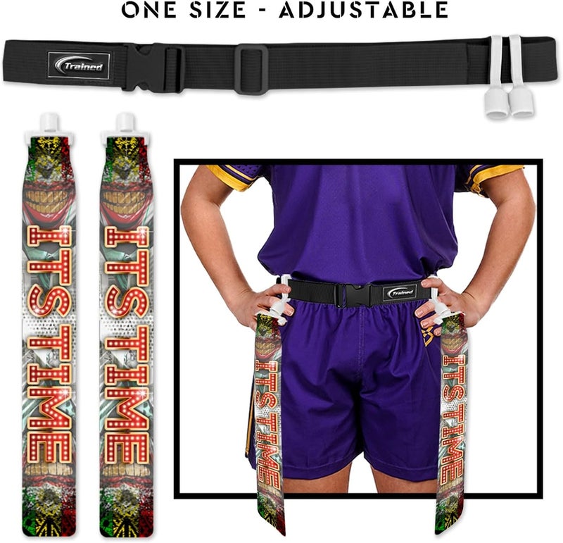 Trained Custom Flag Football Belt Set Includes 2 Pop Flag Football Flags and Belt | Durable Adult Flag Football Belts - Image 3